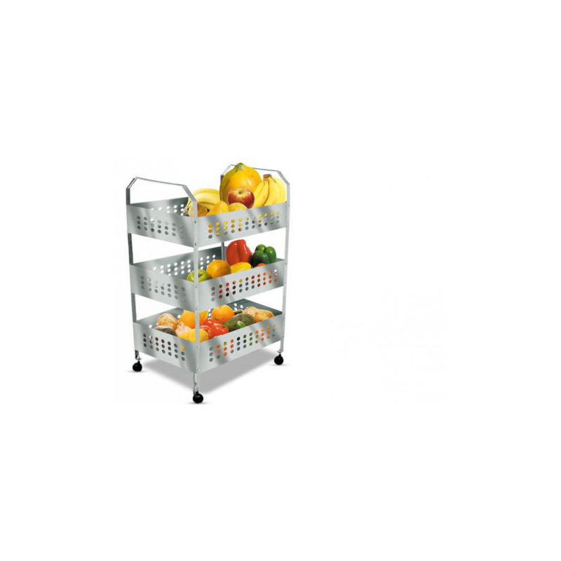 FRUTEIRA 3 ANDARES COM RODIZIO FRU-074 INOX MANOX 1