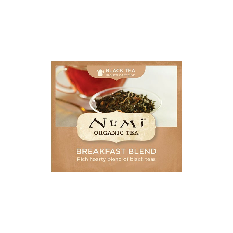 Chá Preto Orgânico Breakfast Blend Numi formato:SACHÊ INDIVIDUAL 1