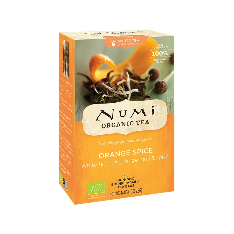 Chá Branco Orgânico Laranja Especiarias Numi formato:CX 18 SACHÊS 1