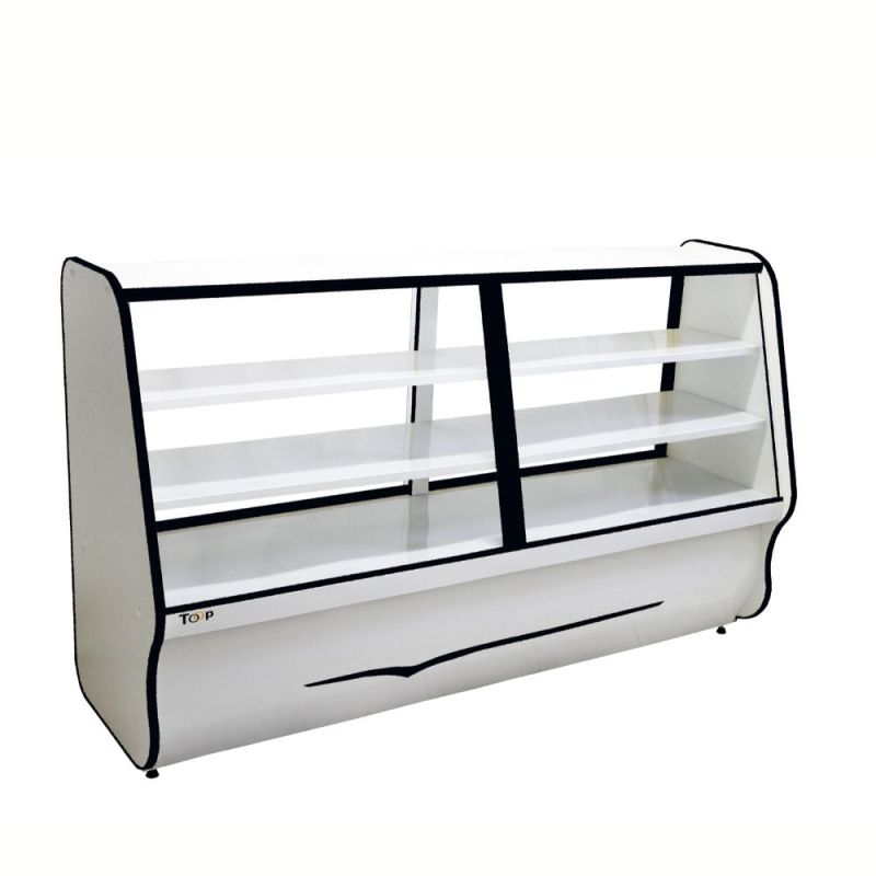 BALCÃO VITRINE SECA 1,60M TOOP FAIXA PRETA ORMIFRIO 1