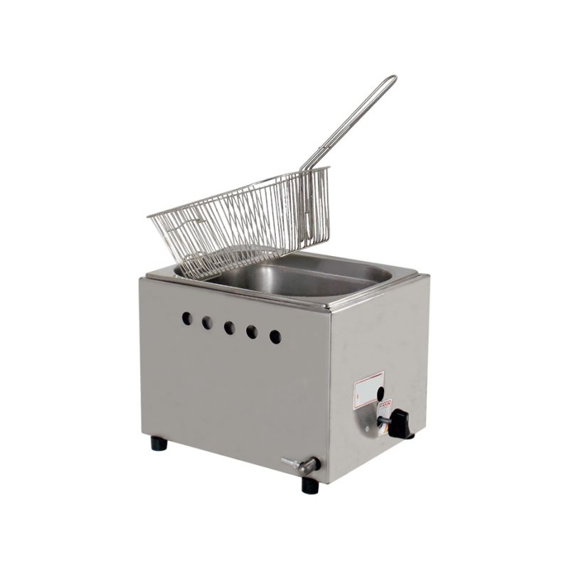 FRITADEIRA 1 CUBA 1 CESTO PEQUENA À GÁS ALFA SUPORTEL 1