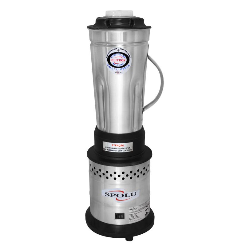 LIQUIDIFICADOR 02L ALTA ROTAÇÃO CIN 800W 18000 RPM COPO INOX SPL-023 220V SPOLU 1