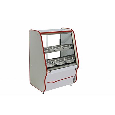 BALCÃO ESTUFA SALGADO 0,70M TOOP 3 ANDARES TERMOS FAIXA VERMELHA ORMIFRIO