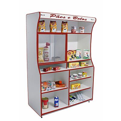 BALCÃO EXPOSITOR PADARIA VASCA 1,30M TOOP VPT130 FAIXA VERMELHA ORMIFRIO