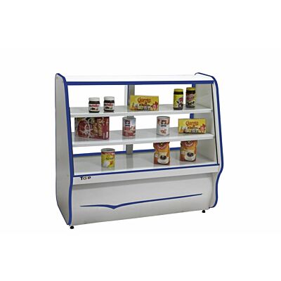 BALCÃO VITRINE SECA 1,20M TOOP FAIXA AZUL ORMIFRIO