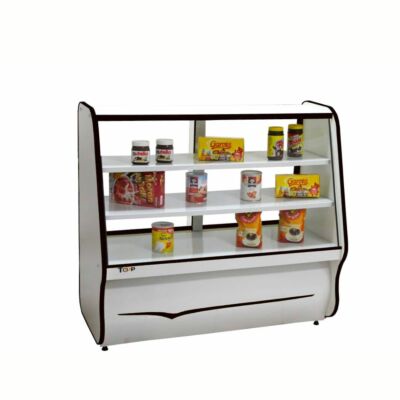 BALCÃO VITRINE SECA 1,20M TOOP FAIXA PRETA  ORMIFRIO