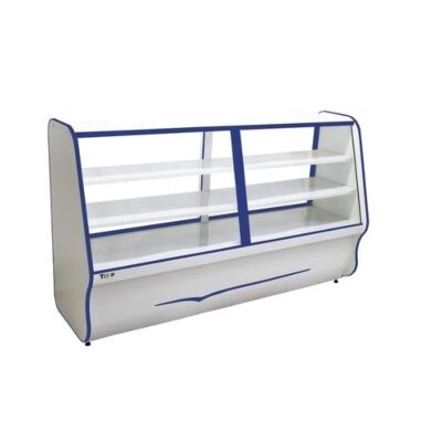 BALCÃO VITRINE SECA 1,60M TOOP FAIXA AZUL ORMIFRIO