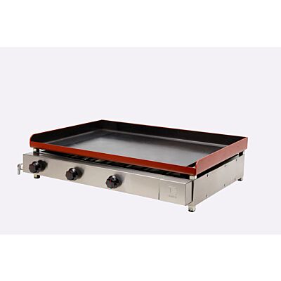 CHAPA BIFETEIRA 80X50 À GÁS INOX ESCOVADO CGB-80 EDANCA