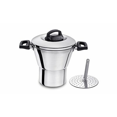 CUSCUZEIRO ALUMÍNIO #18 3L COM BASE ALUMÍNIO ABC