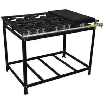 FOGÃO 4 BOCAS 30X30 BP P7 2QS/2QD CHAPA À GÁS CRISTALAÇO