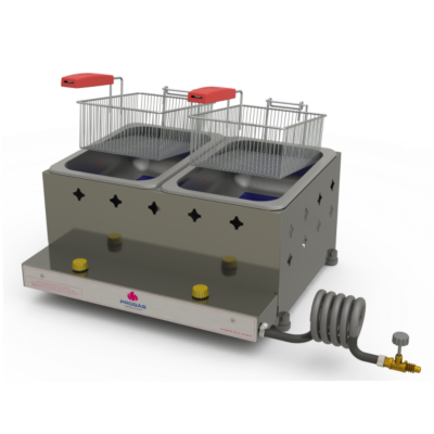 FRITADEIRA 2 CUBAS 2 CESTOS 10L PR-20G G2 À GÁS PROGÁS