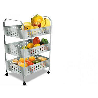 FRUTEIRA 3 ANDARES COM RODIZIO FRU-074 INOX MANOX