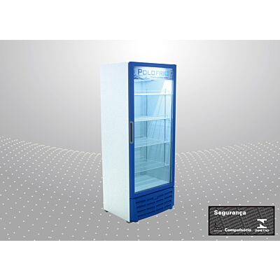GELADEIRA VISA COOLER 450L 1 PORTA VIDRO 71X188X59 2404 AZUL POLOFRIO