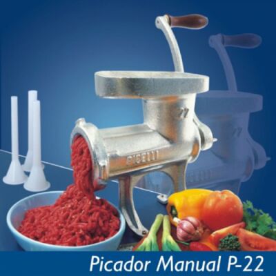 MOEDOR PICADOR DE CARNE BOCA #22 P-22 MANUAL PICELLI