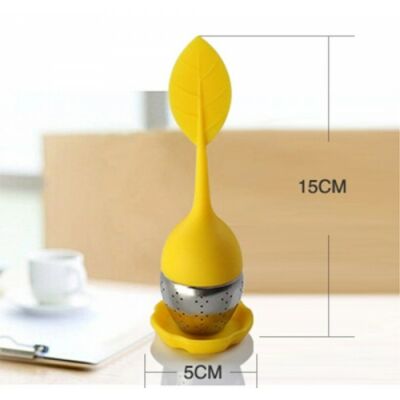 Infusor de Chá Folha Compacto Amarelo 3