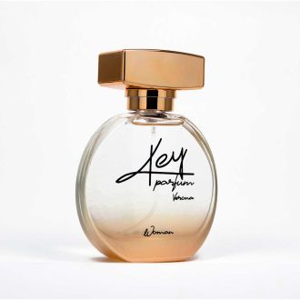 frasco dourado do perfume Key Parfum Woman
