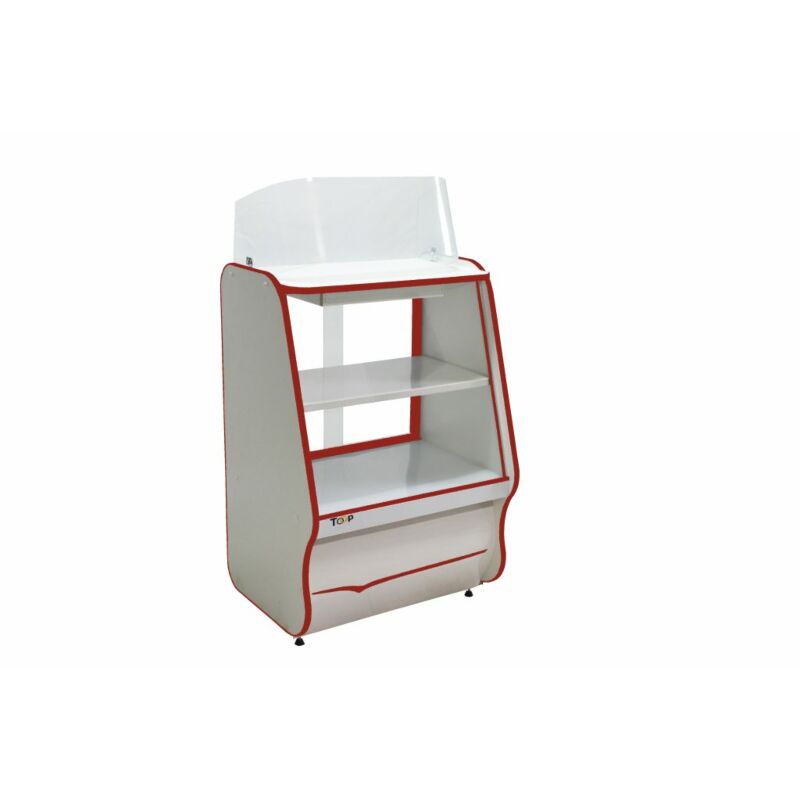 BALCÃO CAIXA 0,75M TOOP FAIXA VERMELHA ORMIFRIO 1