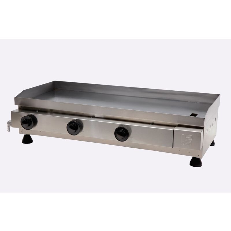 CHAPA BIFETEIRA 80X35 À GÁS LINHA PRATA INOX ESCOVADO CGP-80 EDANCA 1