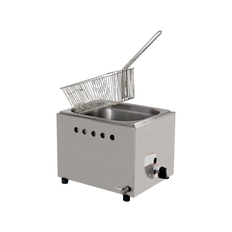 FRITADEIRA 1 CUBA 1 CESTO PEQUENA À GÁS ALFA SUPORTEL 1