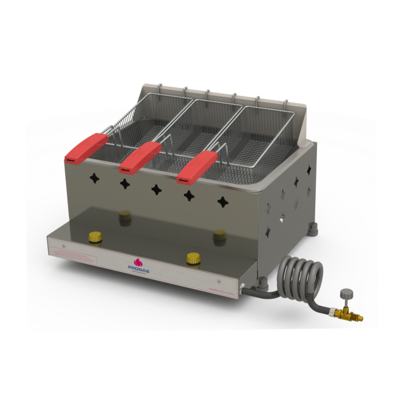 FRITADEIRA 1 CUBA 3 CESTOS 10L PR-30G G2 À GÁS PROGÁS 1