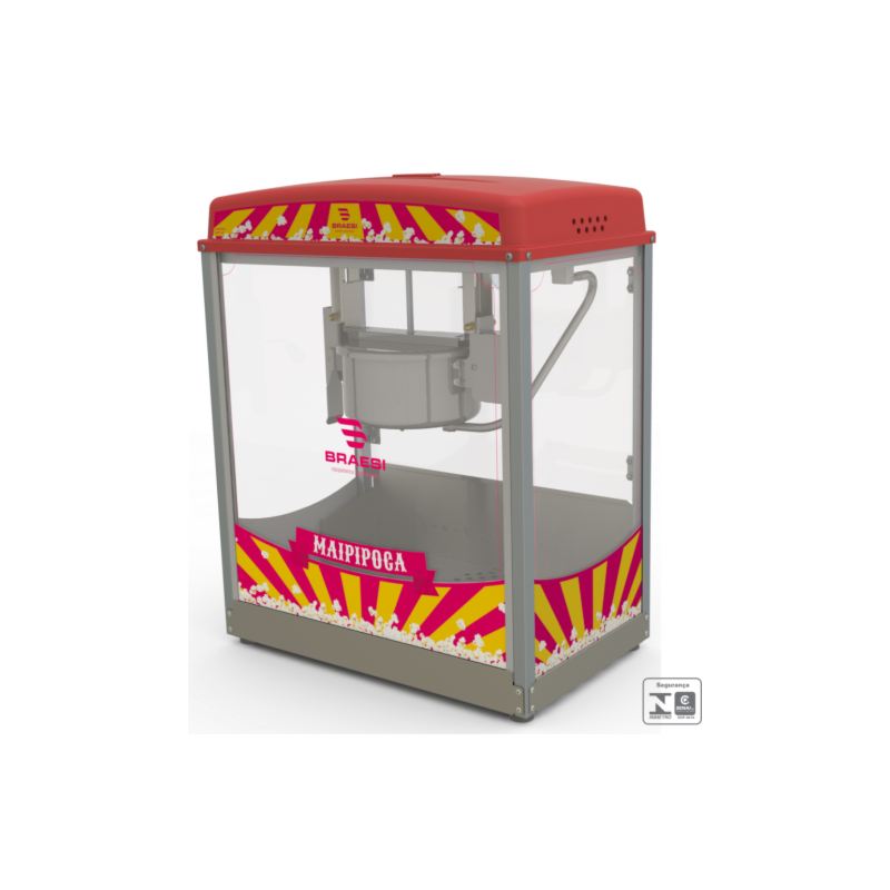 MÁQUINA DE PIPOCA PIPOQUEIRA 1000W BMP-150 127/220V BRAESI 1